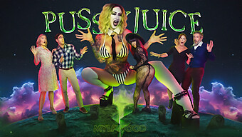 Beetlejuice Xxx Parodie Met Lily Lane, River Lynn En Mochi Mona In Een Stomende Orgie.